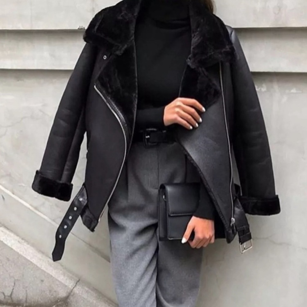 PrettyLittleThing Black and Gray Jacket